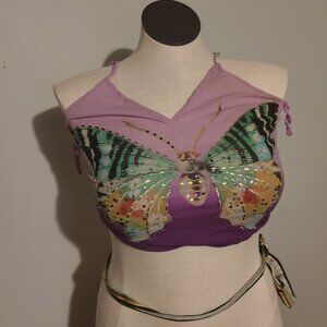 Purple halter shirt